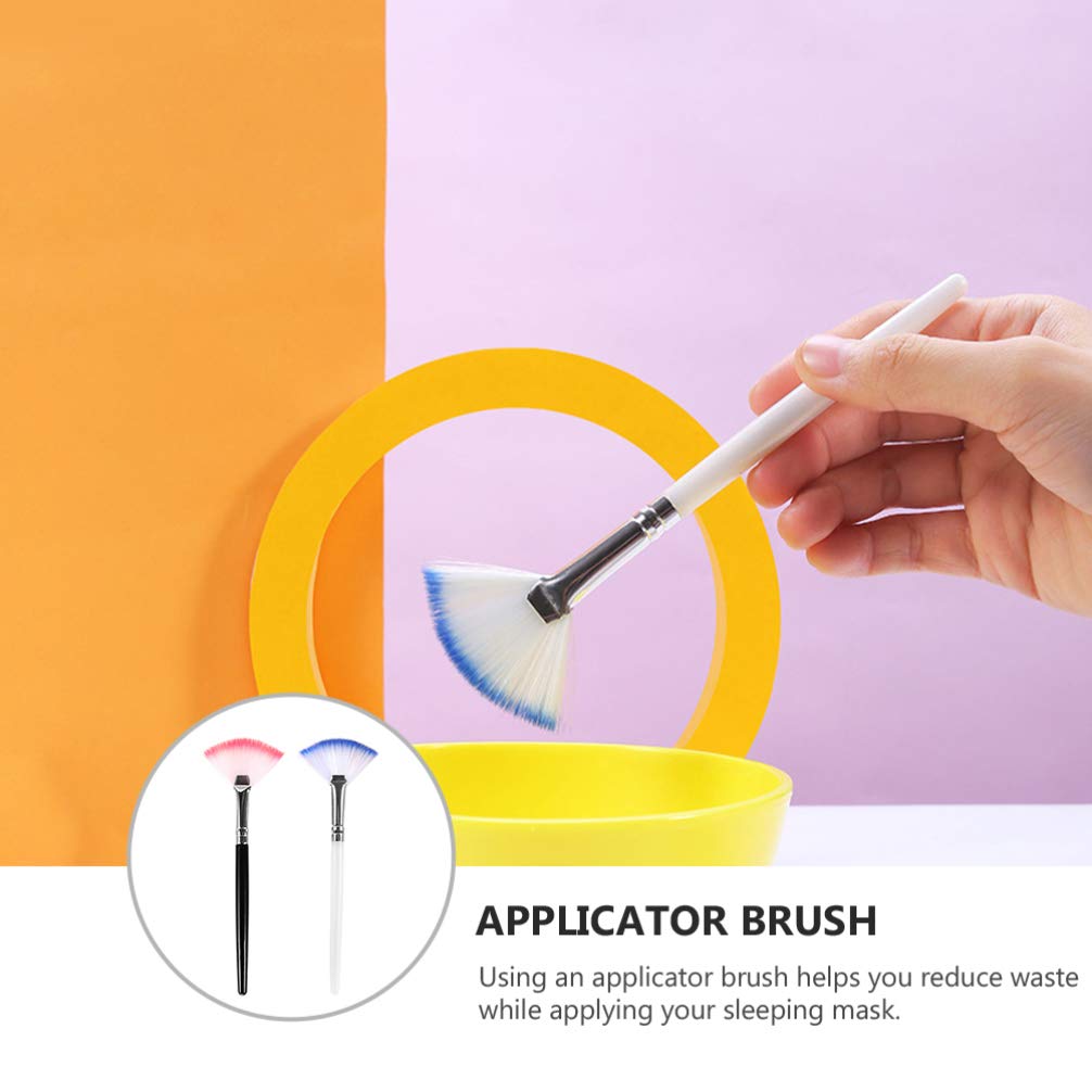 2pcs Fan Mask Brush Applicator Brush Face Tools for Skincare Facial Mask Application Face Mask Make up Kit Sleeping Mask Applicator Artificial Fiber Body Cosmetics