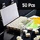 50 Stück weiße Malerei halbe Pfannen leere Aquarellpfanne Kunststoff Malerei Weiß halbe Pfanne für DIY Aquarell Öle