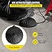 VEVOR 50FT x 1/2Inch Sewer Snake Cleaning Machine on 4 Wheels Electri Drain Auger with 4 Cutters & Foot Switch for 1''-4'' Pipes, Red, Black