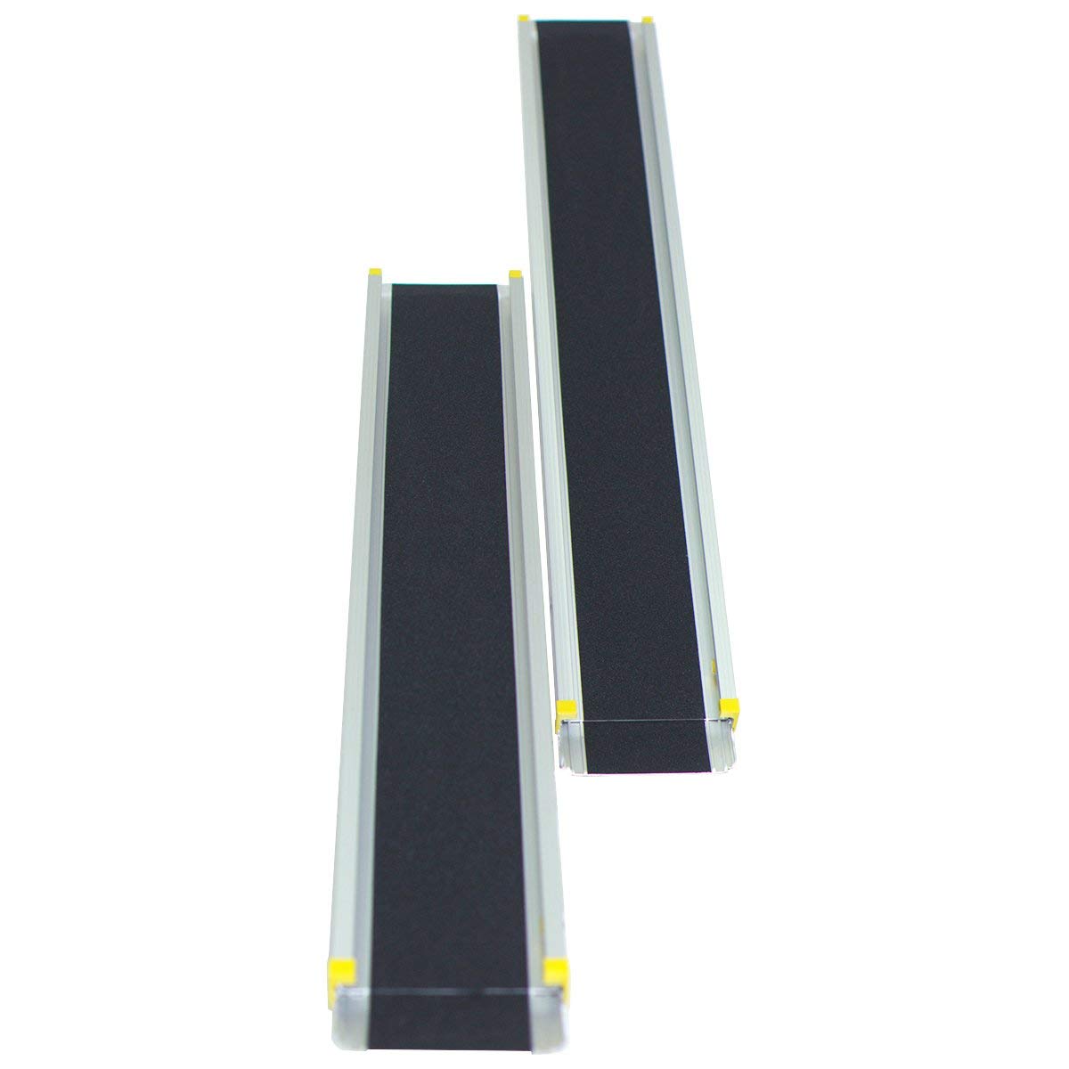 COSTWAY Juego de 2 Rampas de Carga, Rampa Telescópica de Aluminio Carga hasta 270kg, para Moto, Remolque, Furgoneta, Quad, Motocross, Rampas Portátiles Escalar y Descender fácilmente (121,5-212,5 cm)
