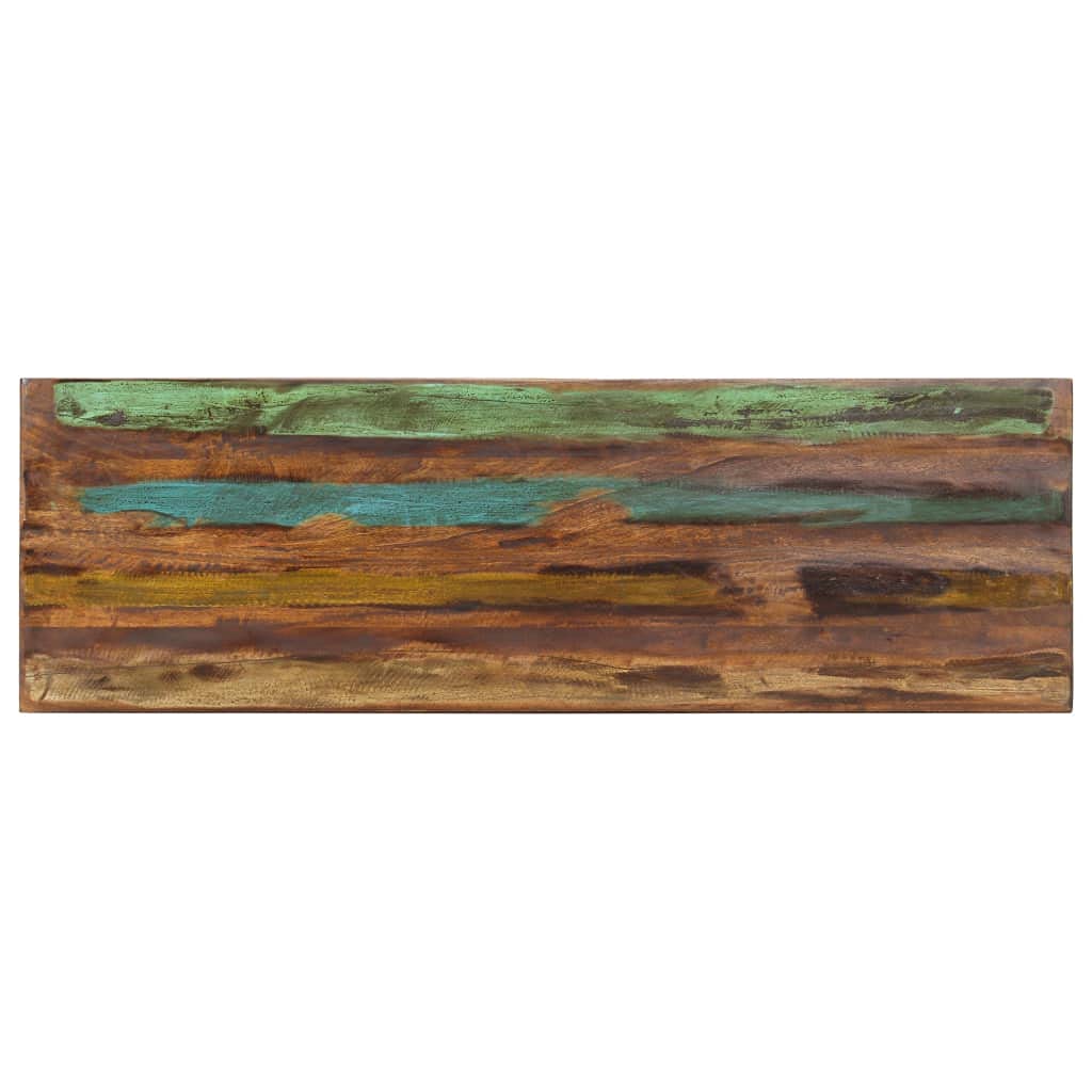Genérico Banco de Madera Maciza reciclada y Acero 110 cm,Mobiliario,Bancos,Bancos para recibidores y Almacenamiento,Marrón,11.58 kg,286458
