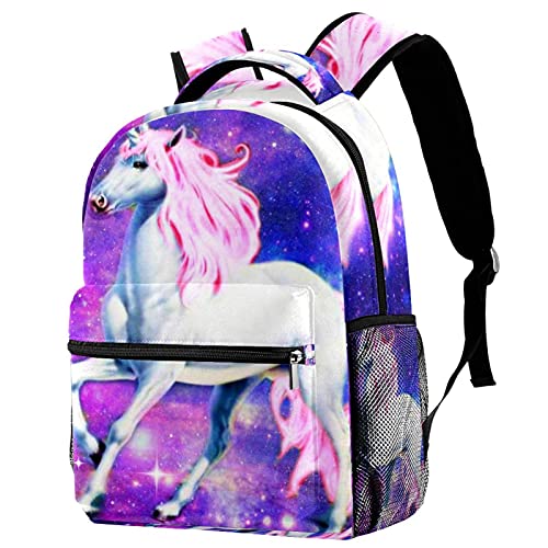 Sac à dos licorne galaxie imperméable et résistant pour l'école primaire des filles et garçons