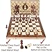 Wooden Chess Set for Kids and Adults – 17 in Staunton Chess Set - Large Folding Chess Board Game Sets - Storage for Pieces | Wood Pawns - Unique E-Book for Beginner - 2 Extra Queens