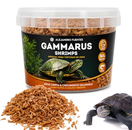 AF Gammarus Getrocknet Wasserschildkröten 750ml Getrocknete Garnelen +56% Protein Bachflohkrebse Getrocknet Snack Reduziert Geruch Shrimps Mix Frisch mit Zip