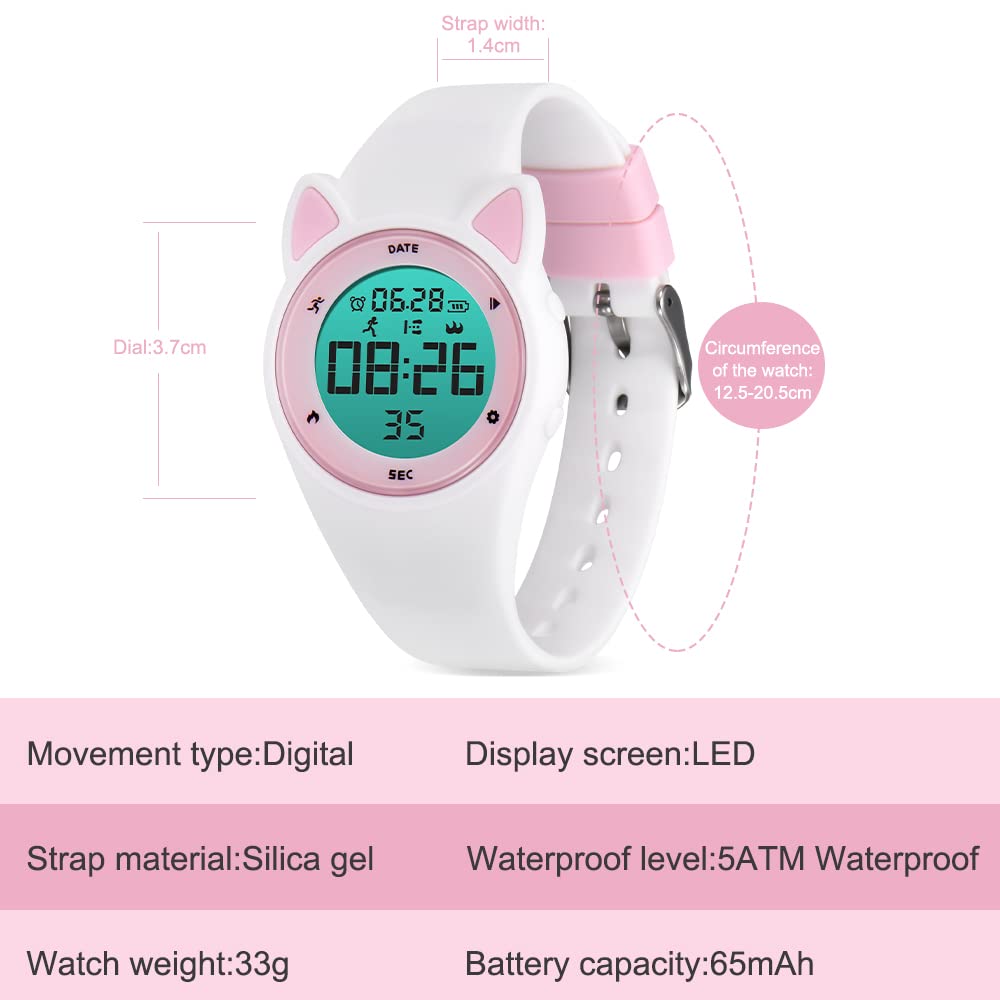 BEN NEVIS Reloj Niño, Reloj Digital para Niña Niños con Alarma, Calorías, Pedómetros,Regalo de Cumpleaños para Niños y Niñas 5-15 Años