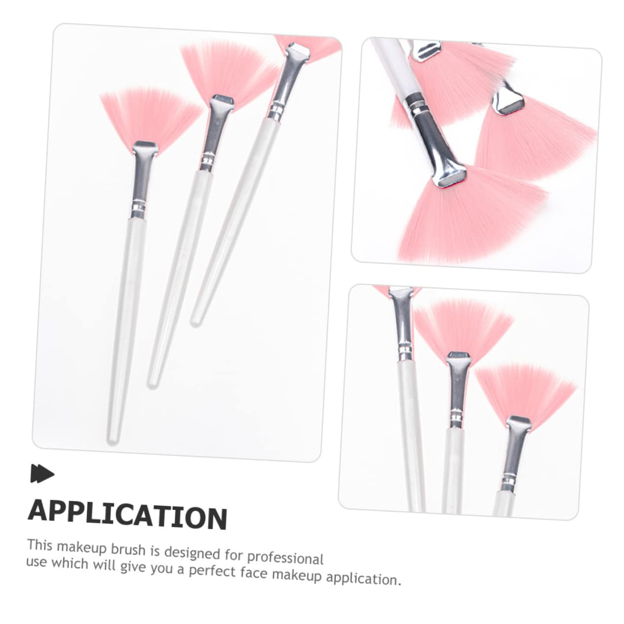 MAGICLULU 4er-sets Pinselgriff Für Gesichts-make-up- Für Frauen Make-up-pinsel-set Für Grundierung Und Fixierung Komfortabler Griff Für Die Verwendung 6 Stück * 4