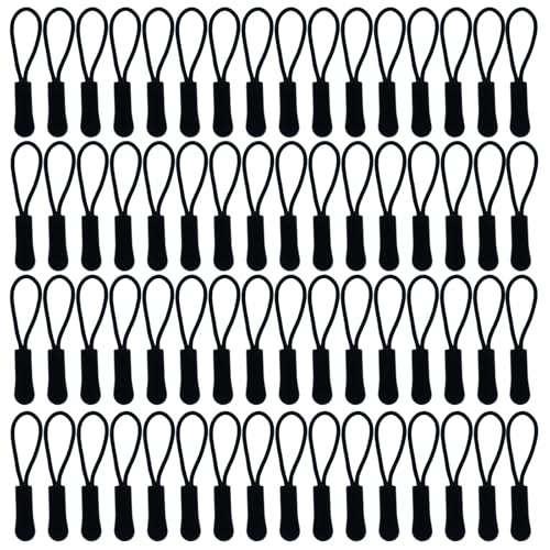 Zorfeter 100 tiradores de cremallera duraderos, extensiones de cordón de repuesto para mochilas, chaquetas, equipaje, bolsos, bolsos