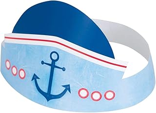 Unique Little Sailor Nautical Party Paper Hats, Child Size, Multicolor