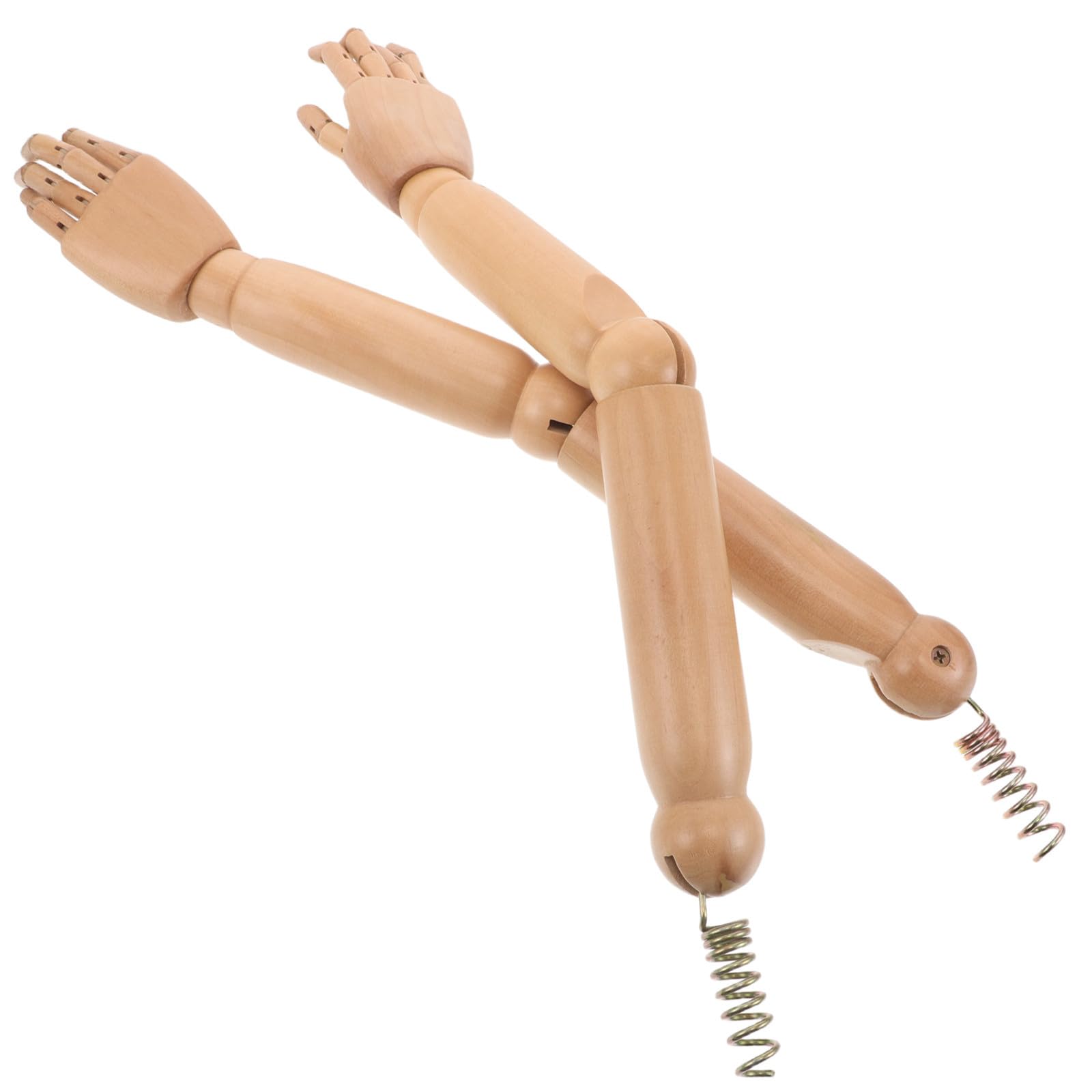 TOYANDONA 1paire Bras de Mannequin Bois Naturel Articulé Remplacement Flexible avec Joints pour Accessoires Prothétiques et Projets Artistiques Modèle Moyen Réaliste pour Affichage et Jeux