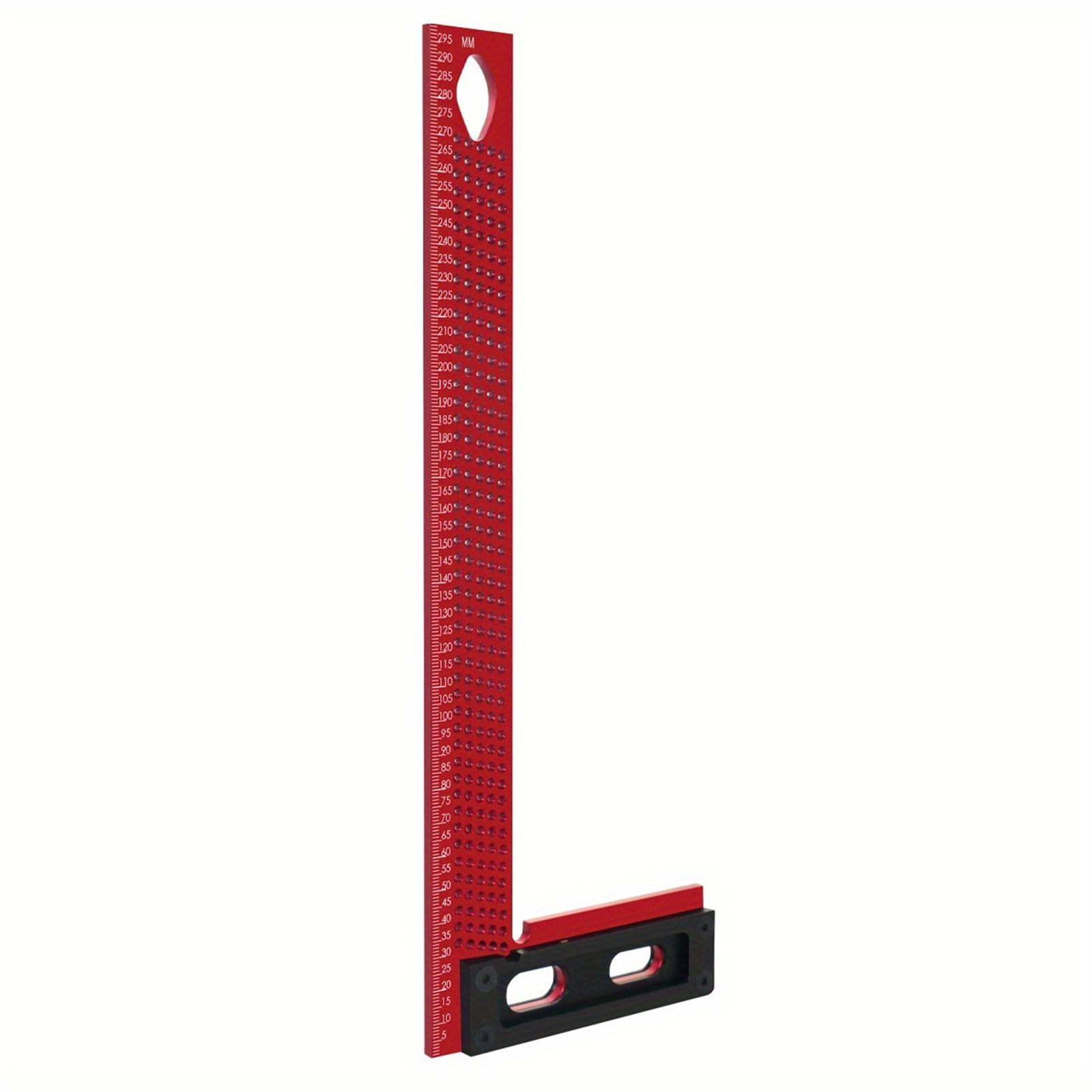 Woodworking Ruler Measuring Marking Scribing Square Square L Type Hole Ruler Scriber Line Tool Carpenter Home Measurement Aid