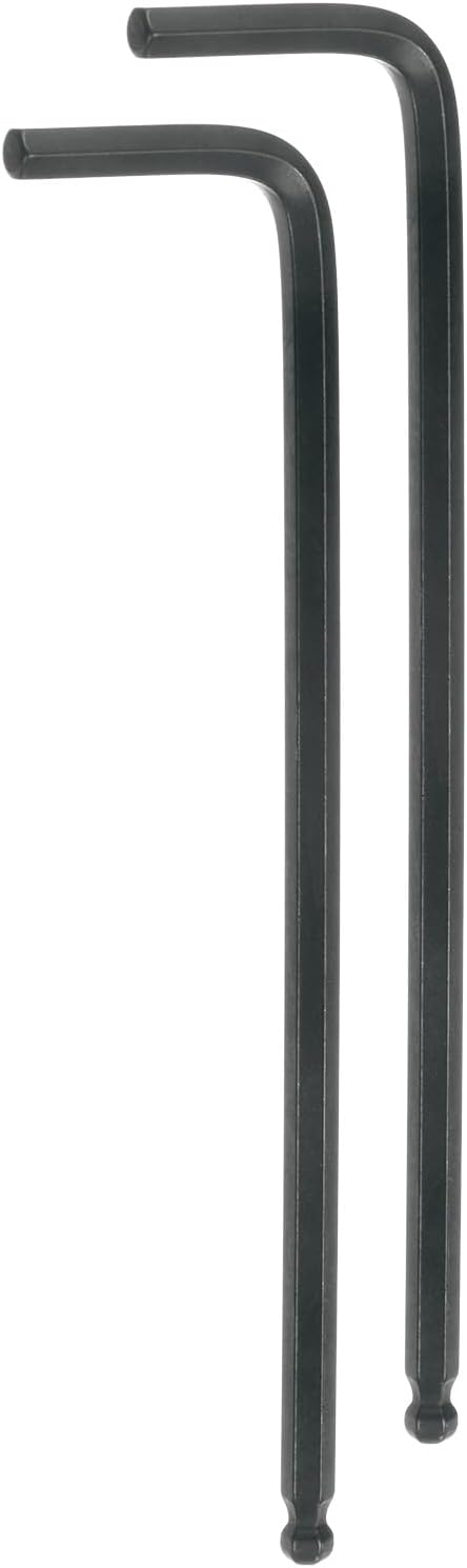 2pcs Ball End Hex Key Wrench 5/32" L-Shape Long Arm Hexagon SAE Wrenches Chrome Vanadium Steel Repairing Tool for Home Repair Black