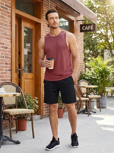 Image of PINSPARK Men's Tank Tops Quick Dry Summer Workout Muscle Shirt Athletic Casual Sleeveless Shirts for Bodybuilding Beach Gym