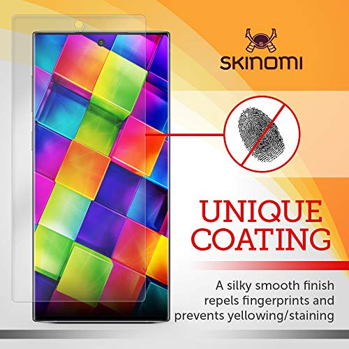 Skinomi Matte Screen Protector Compatible With Samsung Galaxy Note 10+ Plus (Note 10+ 5G, 6.8 Inch Display)(2-Pack)(Case Compatible) Anti-Glare Matte Skin Tpu Anti-Bubble Film #TOP5