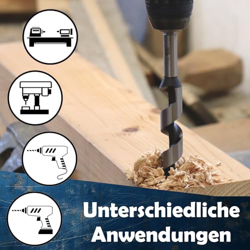 AM-Zerspanungstechnik Schlangenbohrer 12mm - 400mm | Holzbohrer lang | Lewis Spiralbohrer (Ø12 x 400mm)