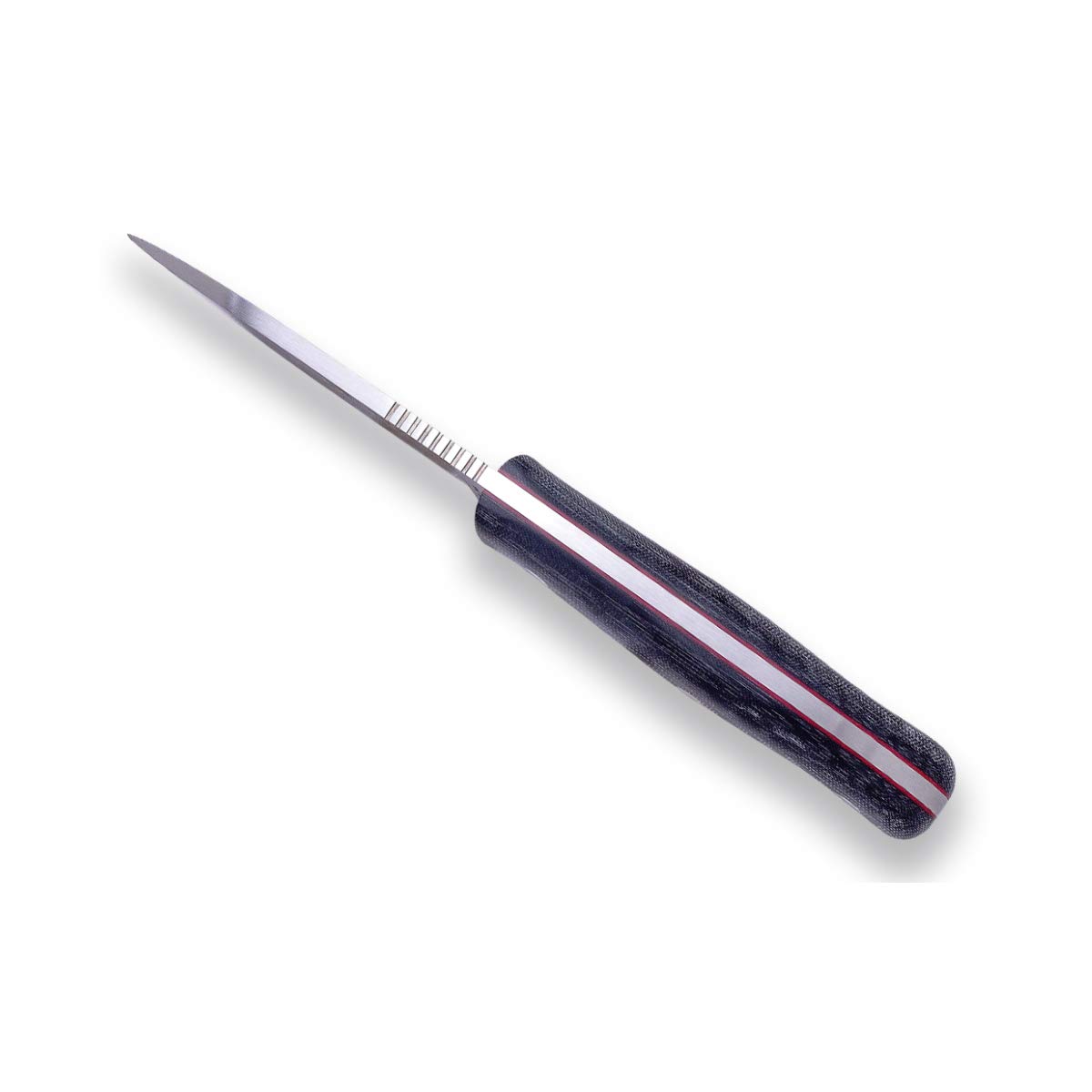 joker Sopravvivenza Coltello Ursus 0CM116, Manico in Canvas Micarta Nero, Lama 10 cm di Böhler N695, Fodero in Pelle Nera, Strumento per la Pesca, Caccia, Campeggio e Trekking