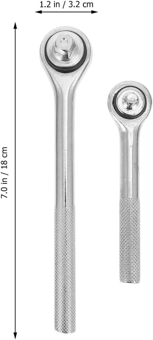 DOITOOL Ratchet Wrench Set 2 Pcs Universal Socket Wrenches Steel Spanner Wrenches for Car Repair Diy Hand Tools 7.08In