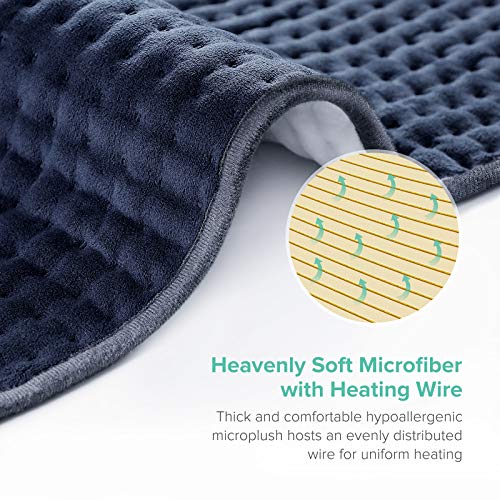 Sable Heating Pad for Back Pain Relief and Cramps, XXX-Large 33" X 17'', Moist & Dry Heat Therapy, Electric Heat Pad for Neck Shoulders, Ultra-Soft & Waterproof, 6 Heat Setting Hot Heated Pad Auto Off - Thumbnail 5