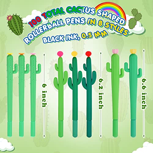 Bolígrafo negro en forma de cactus con tinta gel 0.5 mm miniatura 2