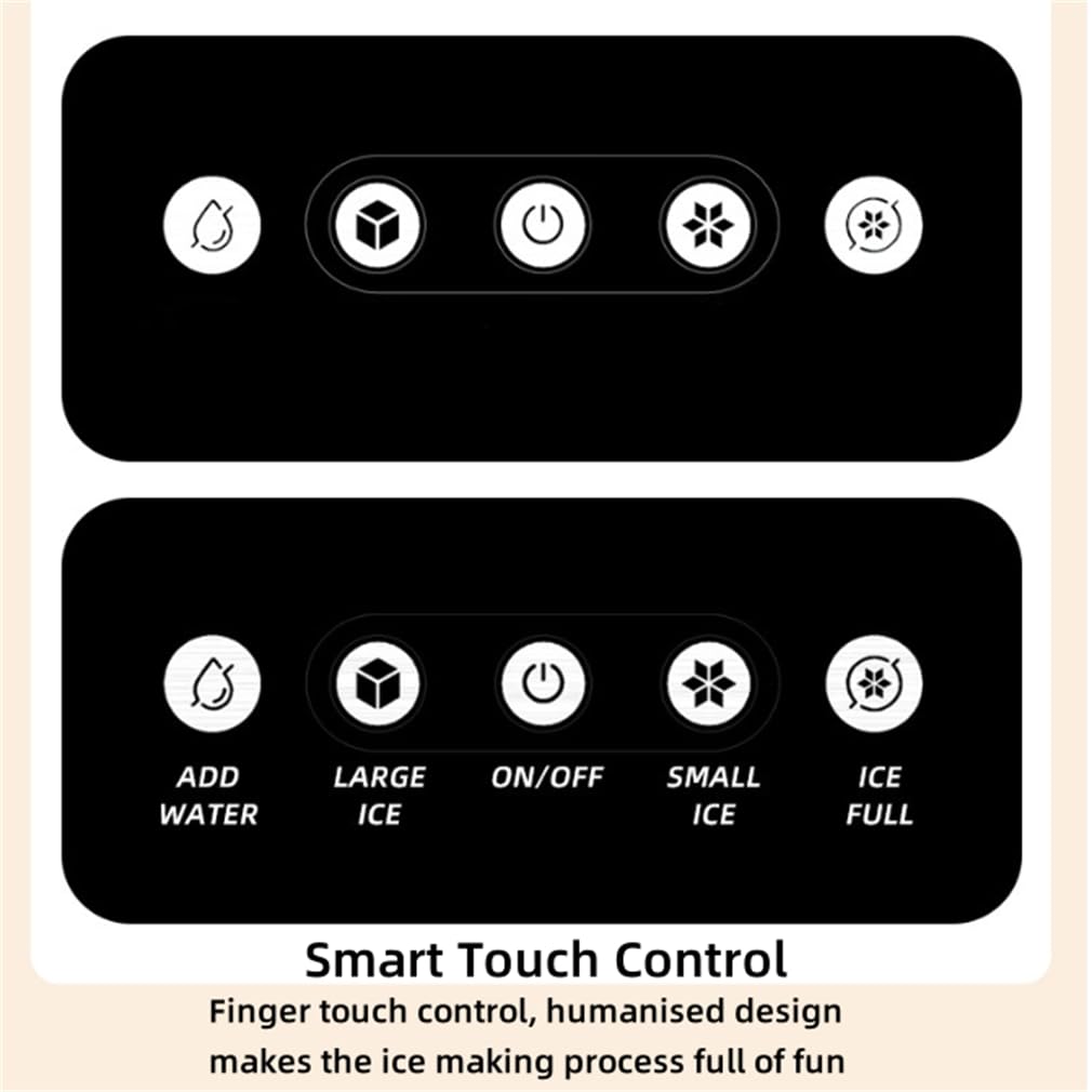 Portable Ice Maker Machine With Self-Cleaning, Portable Ice Machine, Smart Touch Control Ice Cube Size Selection, 30lbs/24h Pellet Ice Maker For Home Kitchen,A on Fridge.com - View 6