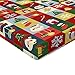 Ambesonne Christmas 2 Pack Fitted Sheet, Santa Gift Boxes Squares, Bed Cover All-Round Elastic Deep Pockets 2 Pieces, Package Contains 2 Full Size Fitted Sheets, Multicolor