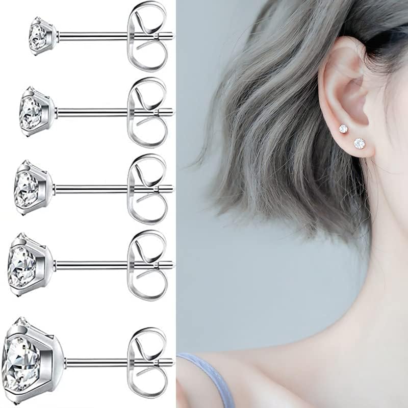 Miniatura 4 de Kit de pistola de perforación de nariz, kit de perforación de nariz desechable con pernos de nariz integrados y herramientas limpias para cartílago