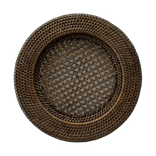 LA PORCELLANA BIANCA - Botanio Marrón Bajoplato Ø 32 cm, Ratán