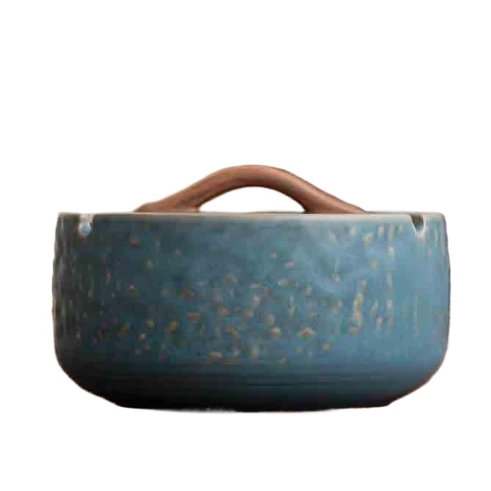 Cigarettes Ashtrays Ceramic Ashtray with Lid Lightweight Office Decor(Blue)