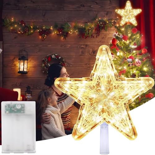 Weihnachtsbaum Stern,LED Stern Weihnachtsbaum Topper,Christbaumspitze...