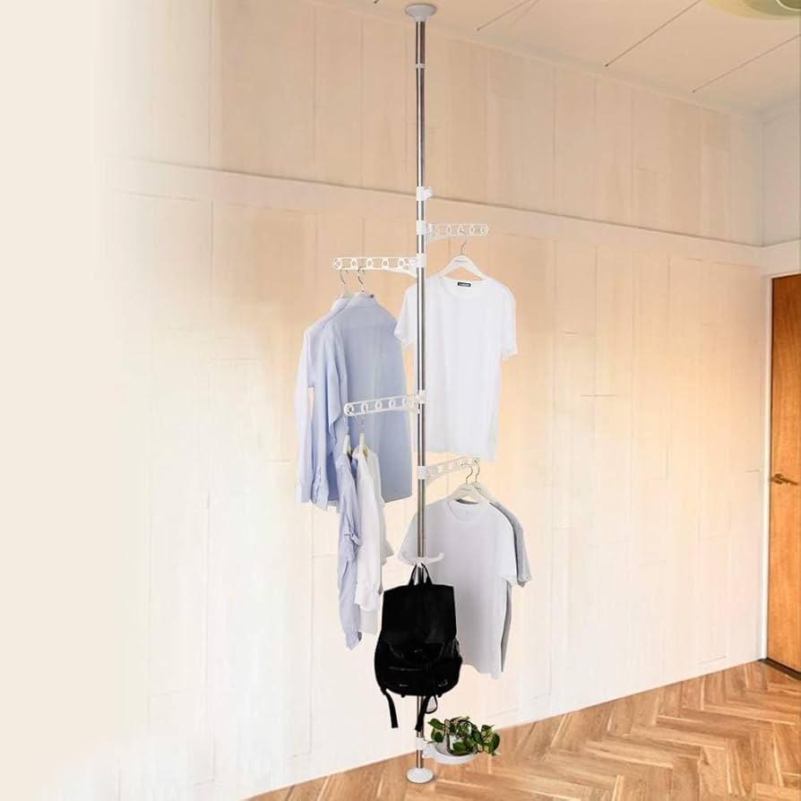 siroさま専用！ BAOYOUNI 室内物干し つっぱり式 物干しポール ハンガーアーム