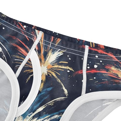 Colorful Fireworks Illustration Toddler Boys Cotton Kids Underwear Breathable Children Panties4