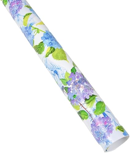 Miniatura 2 de Caspari Papel de regalo de hortensias y porcelana, dos rollos de 30 pulgadas x 8 pies