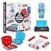 Point Games 4 Fun Travel Games - Board Game Assortment in One Box - Improves Eye-Hand Coordination and Stimulates Strategy and Critical Thinking - Easy Storage and Travel Friendly Tabletop Set Ages 7+