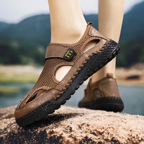Baotou Sandals Handmade Large Beach Shoes Hollow Mesh Breathable Outdoor Non slip Sports Water Shoes2