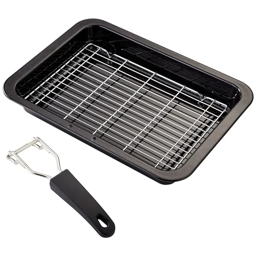 Judge Ovenware Enamel Grill Tray with Rack & Handle, Nonstick Coating 35cm x25cm x5cm, Black - Image 3