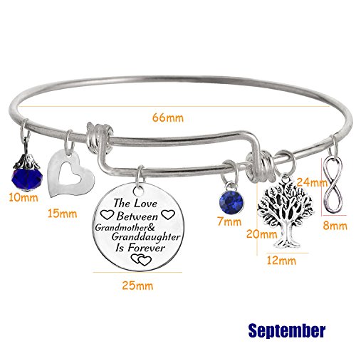 Image of The Love between Grandmother and Granddaughter is Forever Bracelet