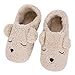 Chaussons Femme Hiver Chaussons Peluche Chaussons Antidérapants Chausson Fantaisie Femme Chaussons Chauds Femme Chaussons Mignon en Motif d’Ours Chaussons Souple Cadeau Noël