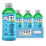PLEZi Lemon Lime Hydration Drink x Stephen Curry - Sports Drinks with 2X Electrolytes - 500mg Potassium, Low Sugar, No Added Sugar - For Kids & Adults - 16.9 Fl Oz (12 Pack)
