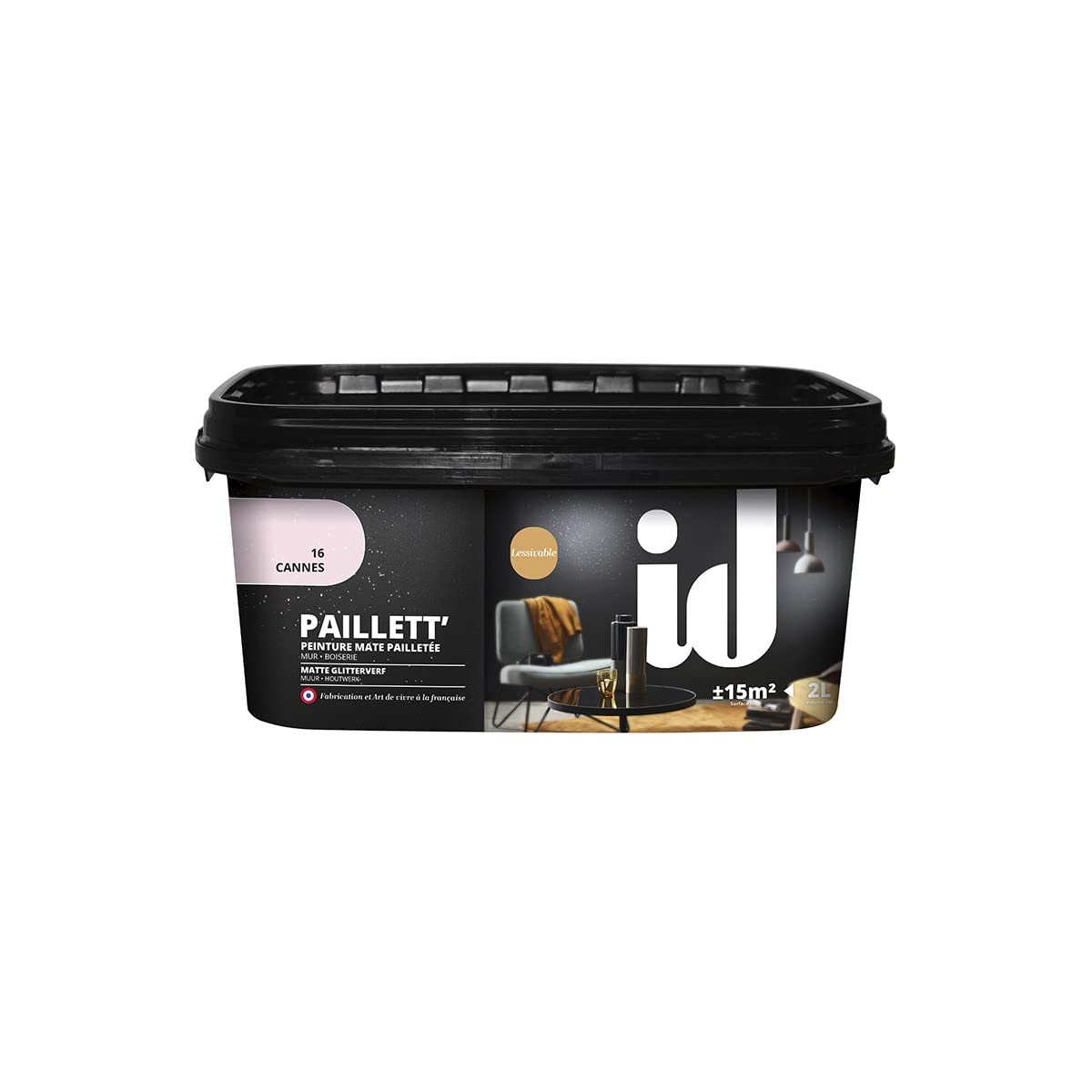 Peinture de finition mate paillettée PAILLETT 2L CANNES - ID Paris