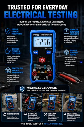 Image of Metro Q Autorange Battery Powered Multimeter MTQ 777 Smart