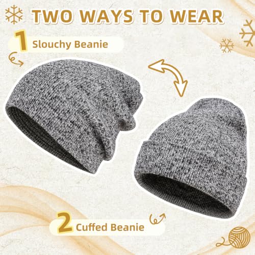 Image of ZOORON Beanie for Men Women Slouchy Winter Beanie Hats Cuffed Skull Caps