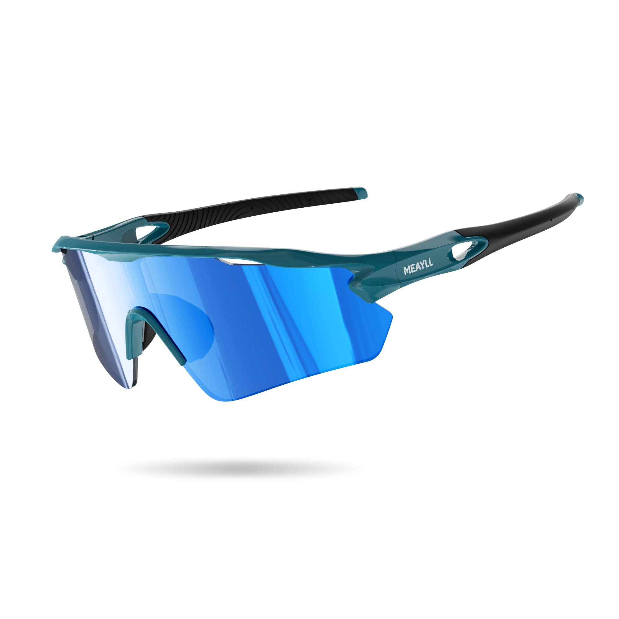 Occhiali Ciclismo Uomo Donna, Anti-UV400, Occhiali da Sole, Occhiali Running Sportivi TR90 Ultraleggeri 29g, Occhiali veloci Naselli e Aste Regolabili per MTB Bici Sport Outdoor