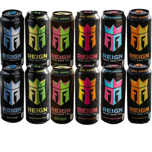 REIGN Total Body Fuel Variety Pack Energy Drinks, Performance Ene...