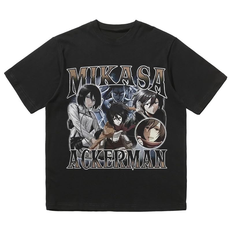 SHSCBSBRK Titan Oversized Unisex Graphic T-Shirt | Japan Cartoon Inspired Print | Heavyweight Short Sleeve Tee for Summer​ - AOT5