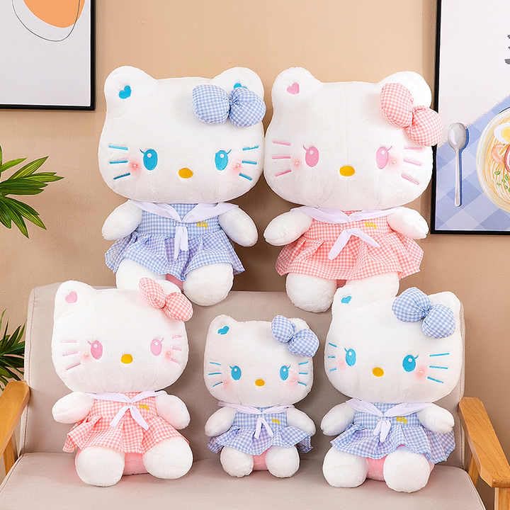 Image of Kawaii Cat Teddy Bear - Soft Toys for Birthday Gifts Kids, Women, Wife, Girlfriend, Best Friend Baby Boys Best Valentine Gift 35 cm