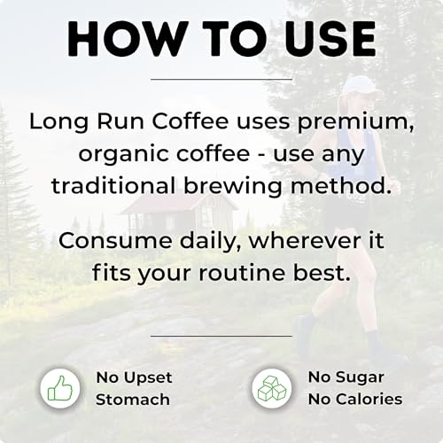 Image of Long Run Coffee - Hydrating Coffee with Electrolytes - All Natural Energy + Hydration + Recovery for Athletes - Stomach Friendly Electrolyte Coffee for Runners (5lb, Orange Peel Infused)
