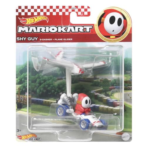 Hot Wheels Vehículo de Juguete Mario Kart Shy Guy 1:64 miniatura 1