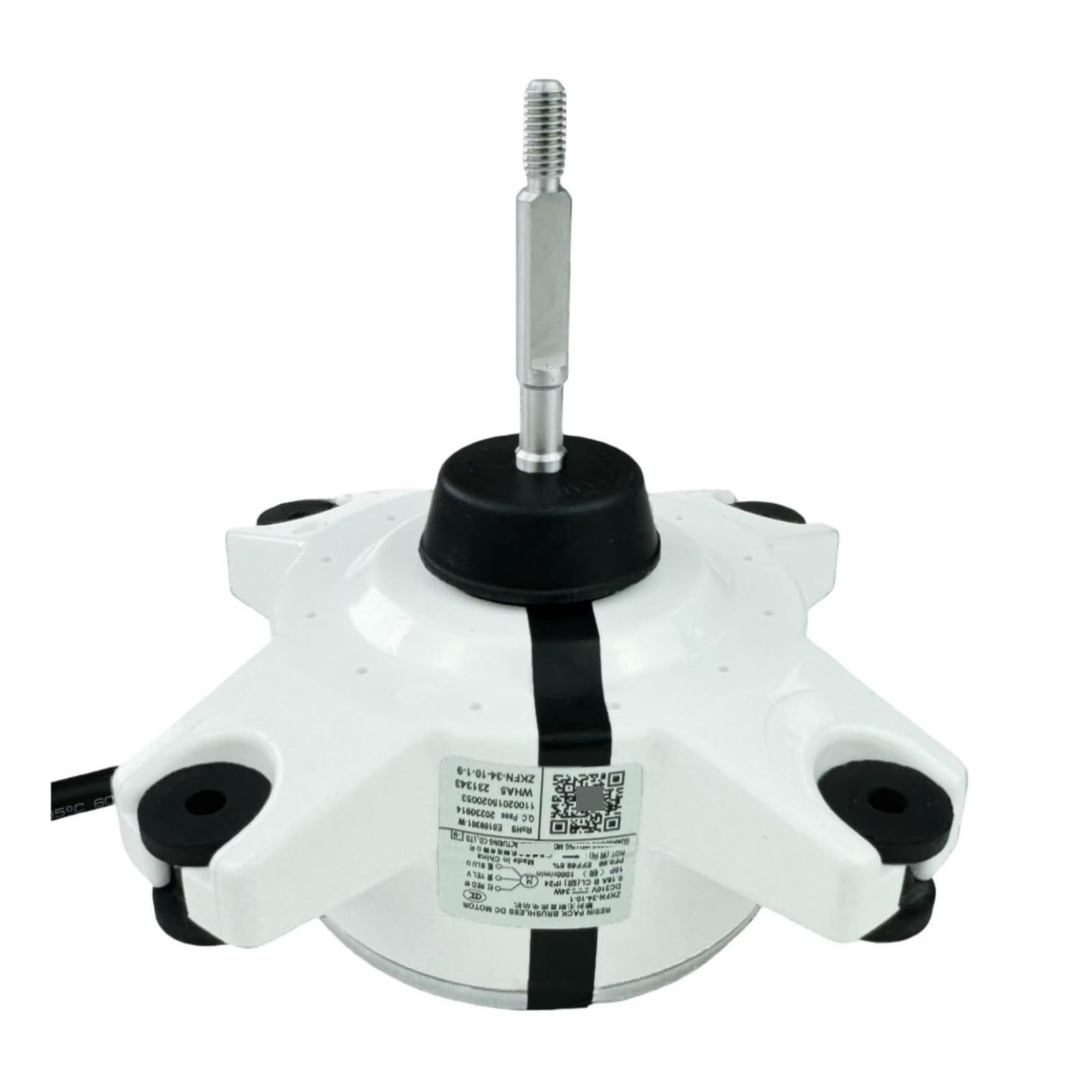 ZKFN-34-10-1 Motor de control de aire acondicionado Motor de CC sin escobillas DC310V 34W 0.16A 1000r/min, Piezas de ventilador externo de frecuencia variable, Conector: 3 cables, Rot: CW