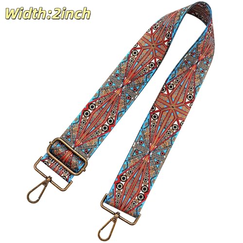 Image of Flower Purse Strap Replacement Embroidery Crossbody Shoulder Strap for Handbag Canvas Purse Extender Accessories