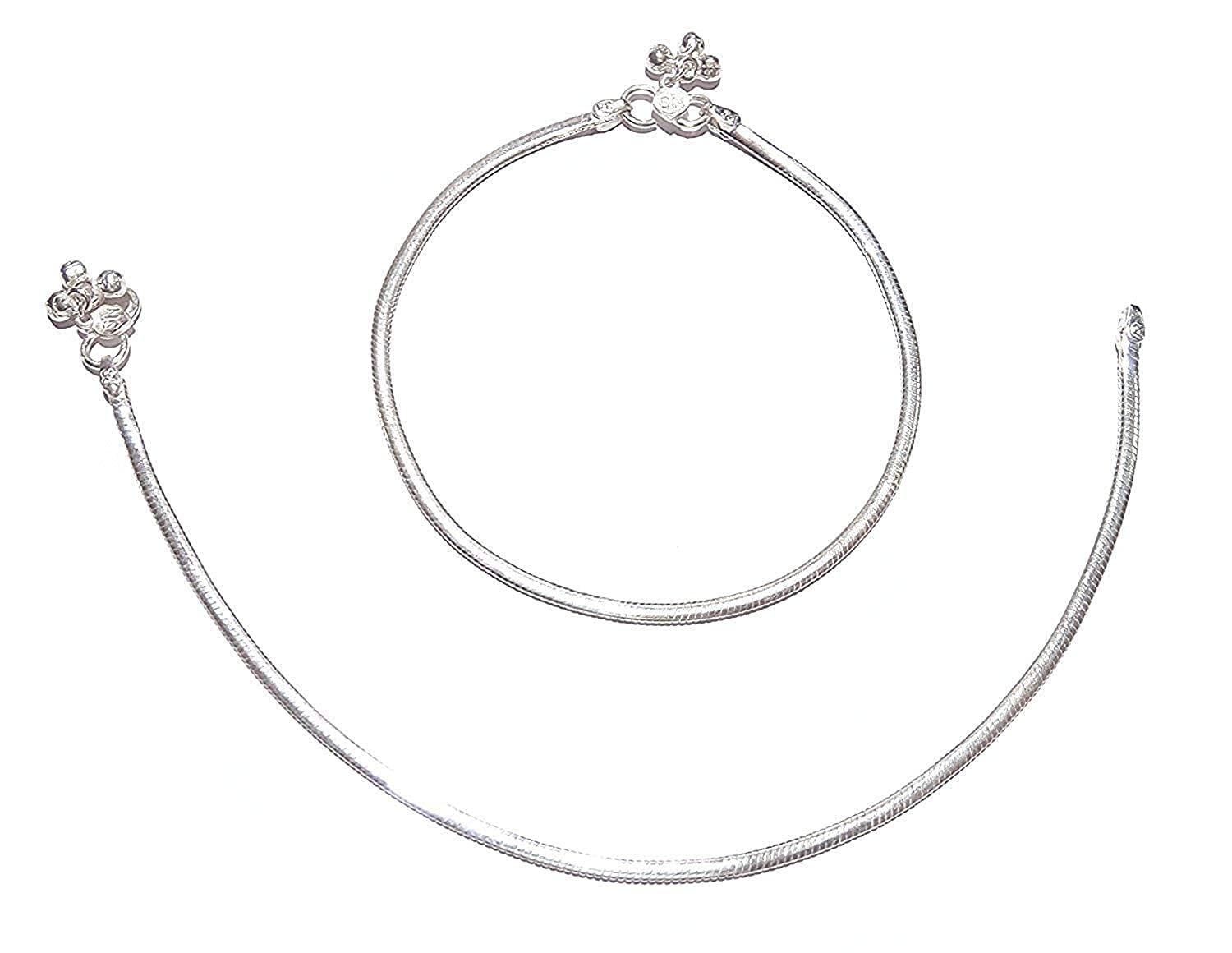 Fashion Accessories Anklet Artificial Exclusive Plane Silver Plated Alloy Stud Anklet with different style lock Trendy Fashion Pajeb Payal/Anklet for Women and Girls, 1 PAIR TOERING (B099Z4V4GG) Amazon Price History, Amazon Price Tracker