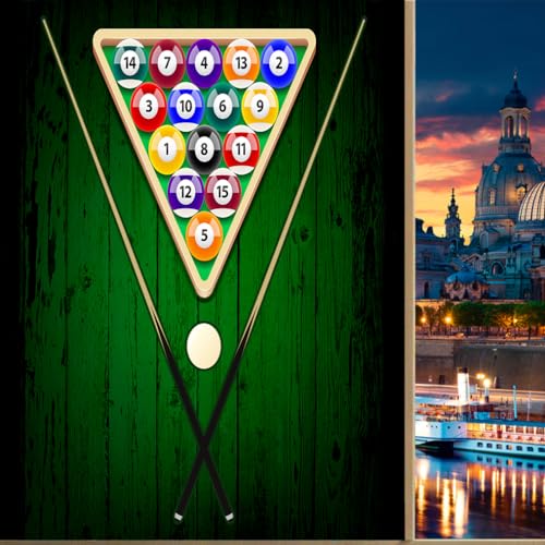 Vinilo Decorativo FBMLBRB 35.4x78.7 in Retro Farmhouse Billiards miniatura 1